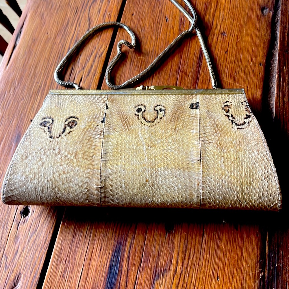 Vintage cobra skin purse